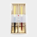 COUPLE CHOPSTICKS / CHOPSTICK REST SET SHIZUKU (GOLD), Kanazawa Gold Leaf