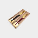 COUPLE CHOPSTICKS / CHOPSTICK REST SET SHIZUKU (GOLD), Kanazawa Gold Leaf