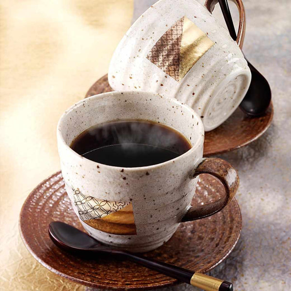 COFFEE CUP & SAUCER SET, Kanazawa Gold Leaf