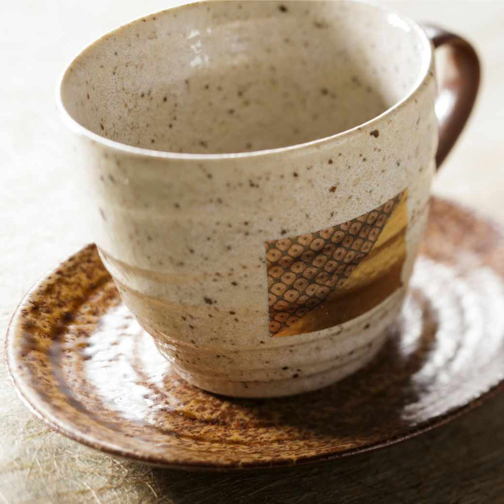 art ホビー・楽器・アート 加古川 金箔細工 カップ お皿 コーヒー