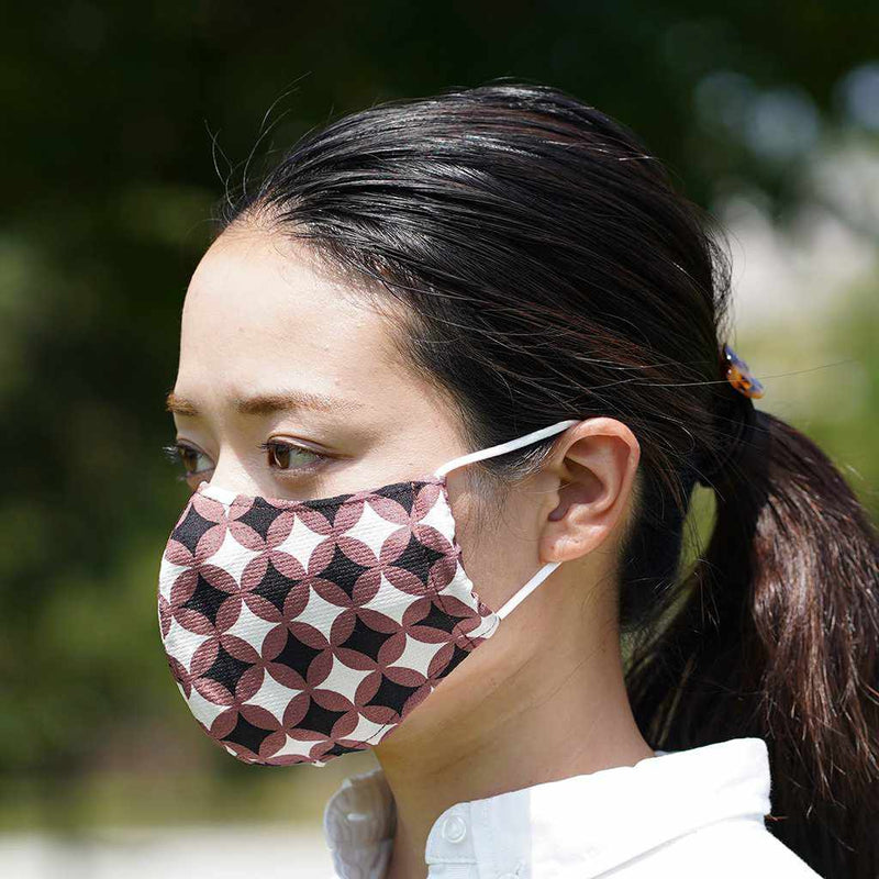 KINUMASK ROUND (UNISEX) H, Facemask, Kyoto Yuzen Dyeing