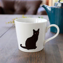 COLOR & DESIGN CHANGE SITTING CAT WHITE, Mug, Mino Ware