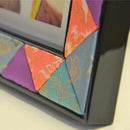 木目込みフォトフレーム (ピンク＆ブルー) | 江戸木目込み【トレイ】