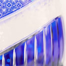 凛然 ienomiグラス 白蛇 -haku ja- (青)【切子】