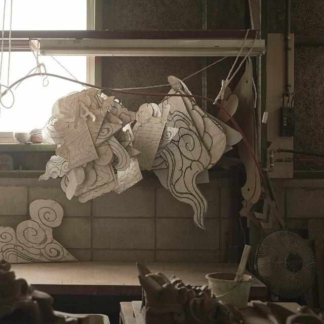 ONIGAWARA TO DECORATE THE ROOM: ENZABURO KAMIYA, Gargoyle Statue, Sanshu Onigawara Crafts