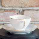 GOLD LINE CUP & SAUCER, DESSERT PLATE SET (2 PIECES EACH), Porcelain