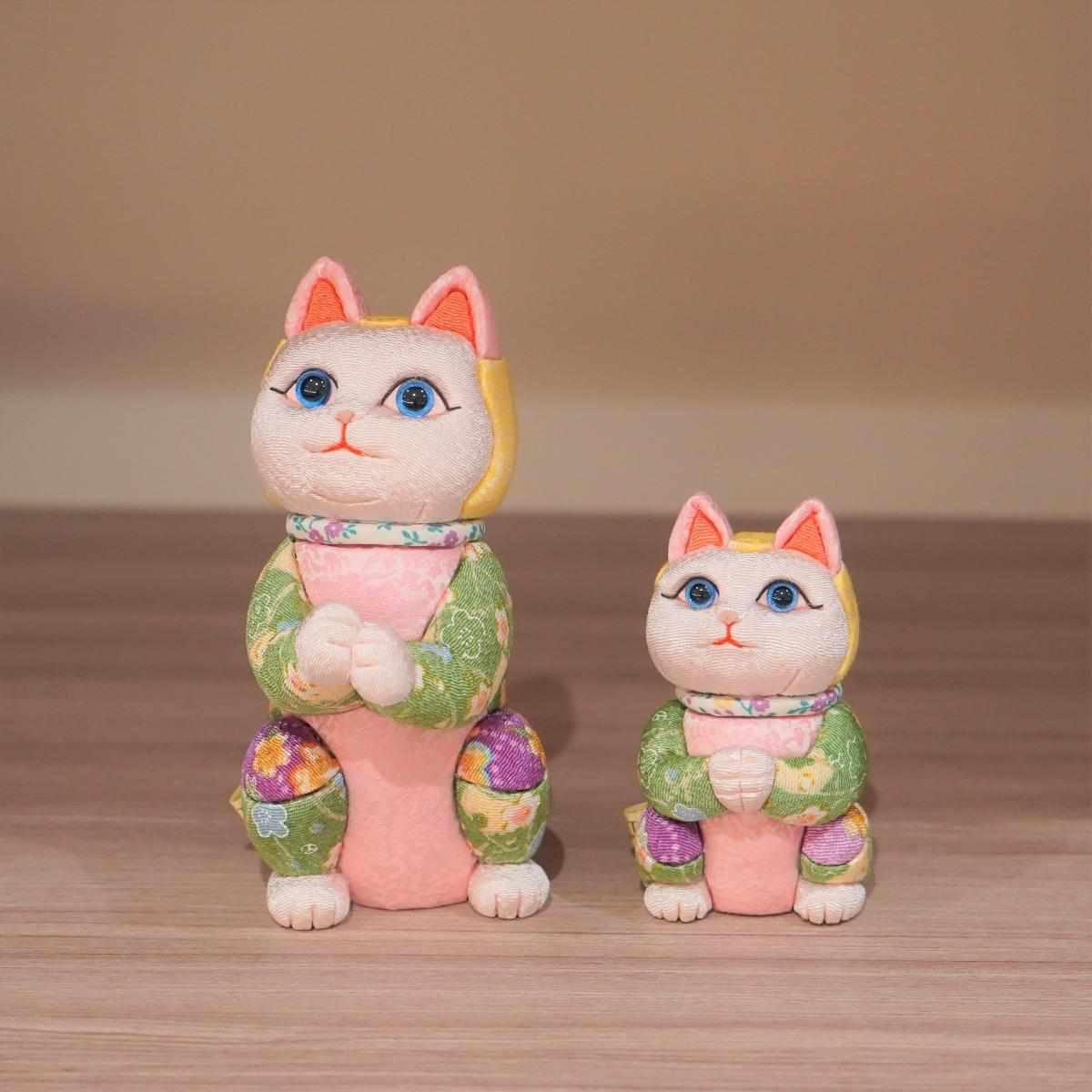 招き猫 星に願いを (ちりめん多色) | 江戸木目込み【招き猫】 ｜ARTISAN