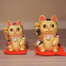 MANEKI NEKO, FENG SHUI (GOLD) FORTUNE, Beckoning Lucky Cat, Edo Art Dolls