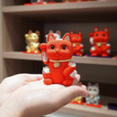 MANEKI NEKO, FENG SHUI (RED) LIFE FORCE NO ILLNESS, Beckoning Lucky Cat, Edo Art Dolls