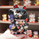 MANEKI NEKO (EXTRA LARGE) YUZEN BLACK, Beckoning Lucky Cat, Edo Art Dolls