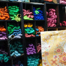  ORI-ZARA (桜) ブルー L｜西陣織【お皿】