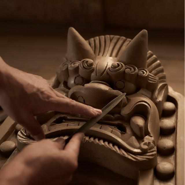 ONIGAWARA TO DECORATE THE ROOM: SHIN KAMIYA, Gargoyle Statue, Sanshu Onigawara Crafts