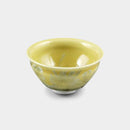 FLOWER CRYSTAL (YELLOW) GUINOMI, Sake Cup, Kyoto Ware, Kiyomizu Ware