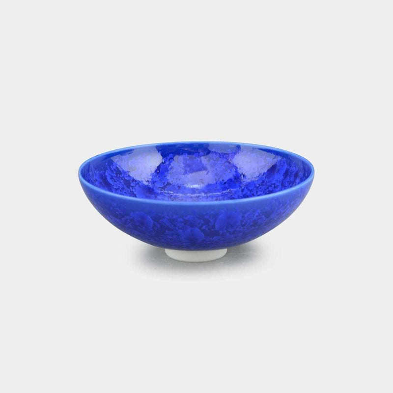 陶葊 花結晶 (瑠璃) 平茶碗【京焼-清水焼】