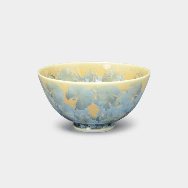 FLOWER CRYSTAL (ASH BLUE) BOWL, Rice Bowl, Kyo Ware, Kiyomizu Ware