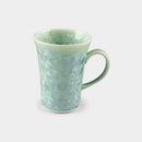 FLOWER CRYSTAL (GREEN) MUG, Kyo Ware, Kiyomizu Ware