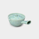 FLOWER CRYSTAL (GREEN) KYUSU, Japanese Tea Cup, Kyo Ware, Kiyomizu Ware
