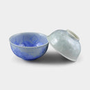 FLOWER CRYSTAL BOWL (BLUE & WHITE) BOWL (2 PIECE SET), Rice Bowl, Kyoto Ware, Kiyomizu Ware