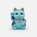MANEKI NEKO, FENG SHUI (BLUE) SELF-CONTROL PATIENCE, Beckoning Lucky Cat, Edo Art Dolls