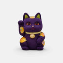 MANEKI NEKO, FENG SHUI (PURPLE) SHOW YOUR ABILITIES RELAX, Beckoning Lucky Cat, Edo Art Dolls
