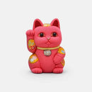 MANEKI NEKO FENG SHUI (PEACH) BEAUTY GOOD LUCK, Beckoning Lucky Cat, Edo Art Dolls