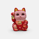 MANEKI NEKO, YUZEN RED, Beckoning Lucky Cat, Edo Art Dolls