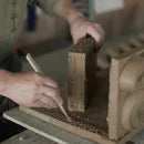 鬼瓦家守 (新東) 室内に飾る宝珠鬼瓦：服部秋彦【三州鬼瓦】