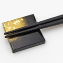COUPLE CHOPSTICKS / CHOPSTICK REST SET KASUMI NAGASHI (GOLD), Kanazawa Gold Leaf