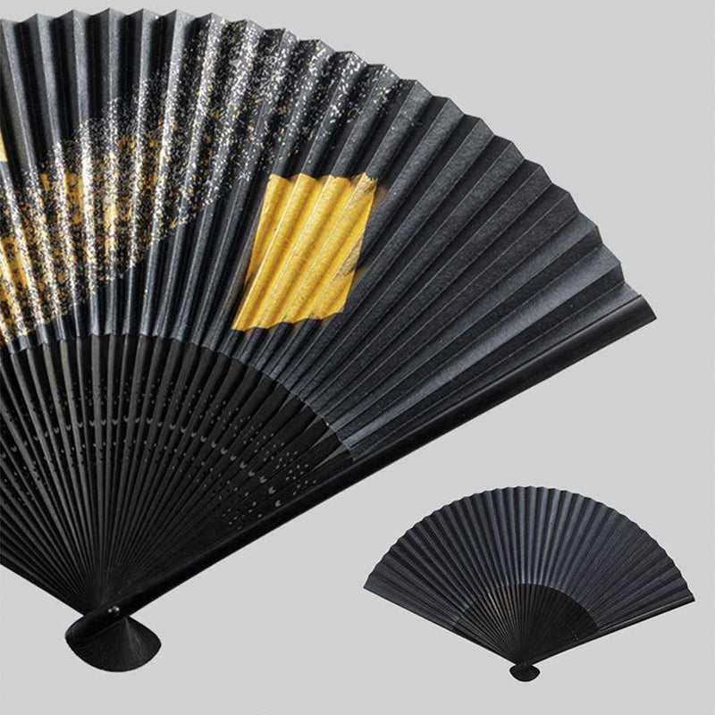 FOLDING FAN FOIL BEAUTY COMET SUISEI (UNISEX), Hand Fan, Kanazawa Gold Leaf