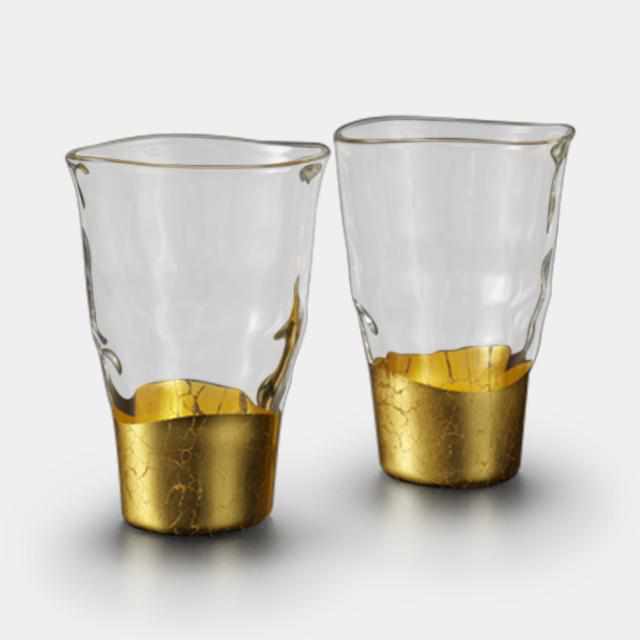PENETRATION TUMBLER GLASS (2 PIECES), Kanazawa Gold Leaf