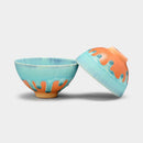 HIBIKI ASAI TEA BOWL (2 PIECE SET), Rice Bowl, Kyoto Ware, Kiyomizu Ware