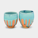 HIBIKI HEISAI YUNOMI (2 PIECE SET), Japanese Tea Cup, Kyoto Ware, Kiyomizu Ware