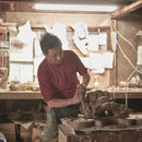 鬼瓦家守 (新東) 室内に飾る笑鬼瓦：山下敦【三州鬼瓦】