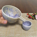 陶葊 花結晶 (銀藤) 片口酒器 (3点セット)【京焼-清水焼】