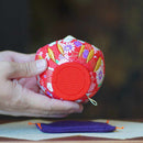 EDO DARUMA (LARGE) YUZEN RED AND WHITE, Edo Art Dolls