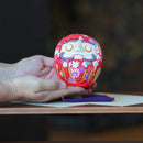 EDO DARUMA (LARGE) YUZEN RED AND WHITE, Edo Art Dolls