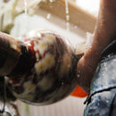 PENDANT BALL PATTERN RED, Necklace, Owari Cloisonne