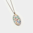 PENDANT BUTTERFLY WHITE, Necklace, Owari Cloisonne