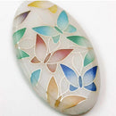 PENDANT BUTTERFLY WHITE, Necklace, Owari Cloisonne