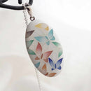 PENDANT BUTTERFLY WHITE, Necklace, Owari Cloisonne