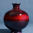 WIRELESS CLOISONNE UNIVERSE 4.5 TAMAGATA YO (RED) SINGLE-WHEEL INSERTION, Vase, Owari Cloisonne