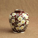 WIRED 3 BALL-SHAPED RED TRANSPARENT PLUM, Vase, Owari Cloisonne