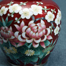 WIRED 3 BALL-SHAPED RED TORU FOUR GENTLEMEN, Vase, Owari Cloisonne