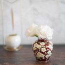 WIRED 3 BALL-SHAPED RED TRANSPARENT PLUM, Vase, Owari Cloisonne