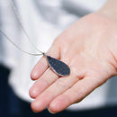 PENDANT ROSE BLUE, Necklace, Owari Cloisonne