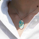 PENDANT ROSE BLUE, Necklace, Owari Cloisonne