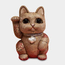 MANEKI NEKO (EXTRA LARGE) PURE SILK, Beckoning Lucky Cat, Edo Art Dolls