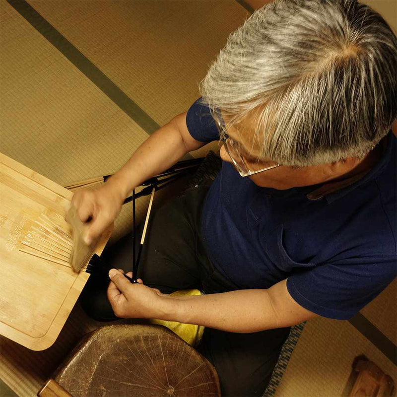FOLDING FAN BAG GREEN ASH (FOR MEN), Kyoto Folding Fans