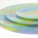 PLATE (CHERRY BLOSSOM) BLUE 5 PIECE SET, Large Plate, Platter, Nishijin Textile