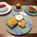  ORI-ZARA (桜) ブルー L｜西陣織【お皿】